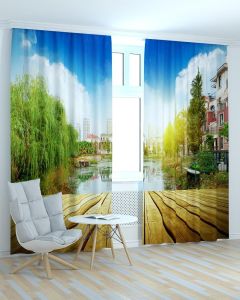 Фотоштори DECOLIV Місто Принт 06-093 Тюль