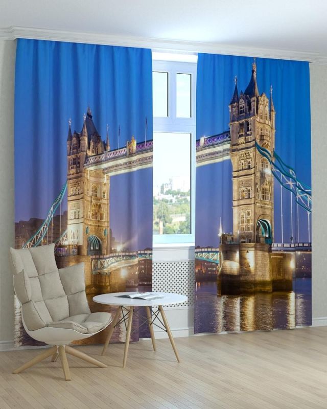 Фотоштори DECOLIV Місто Принт 06-136 Тюль