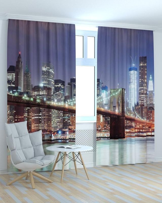 Фотоштори DECOLIV Місто Принт 06-145 Тюль