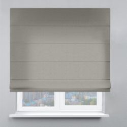 Римська штора Велюр Nova з ланцюжковим карнизом сірий