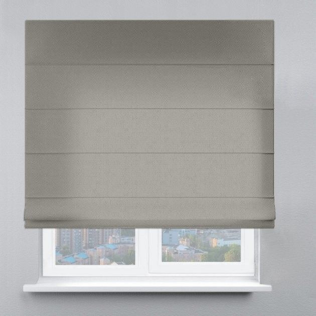 Римська штора Велюр Nova з ланцюжковим карнизом сірий