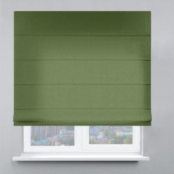 Римська штора Велюр Nova з ланцюжковим карнизом зелений