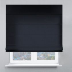 Римська штора Велюр з ланцюжковим карнизом чорний