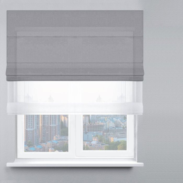 Римська штора DECOLIV День-Ночь Тюль/Велюр темно-сірий