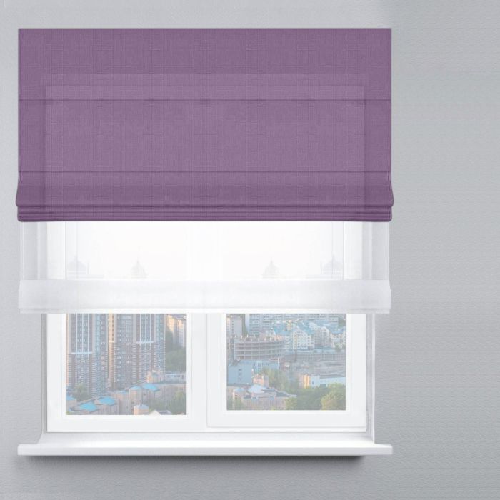 Римська штора DECOLIV День-Ночь Тюль/Велюр лиловый