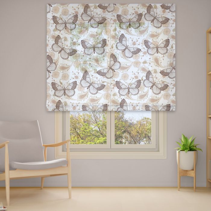 Римська штора з ланцюжковим карнизом Фотодрук 15-45 Тюль