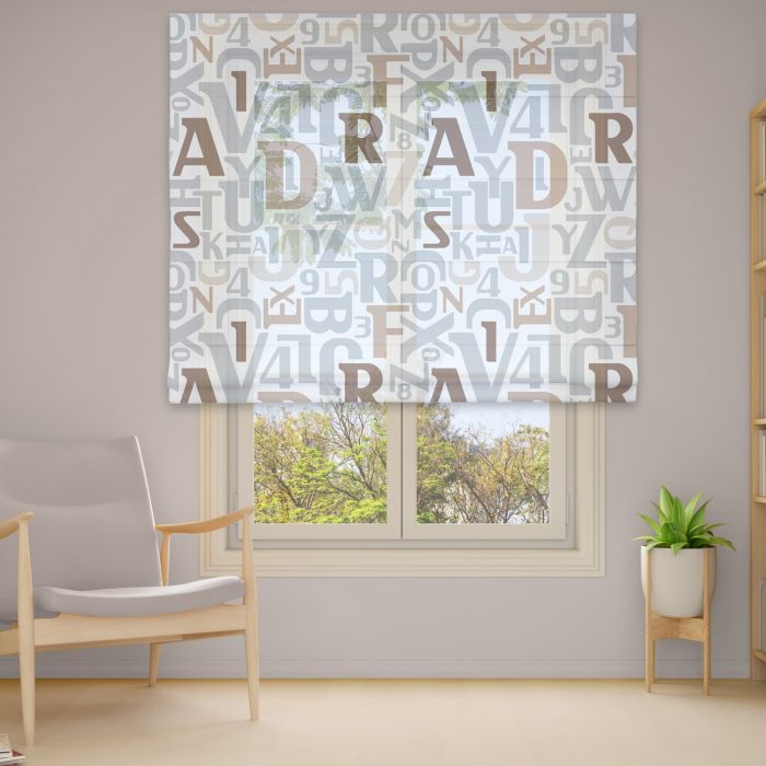 Римська штора з ланцюжковим карнизом Фотодрук 15-02-15 Тюль