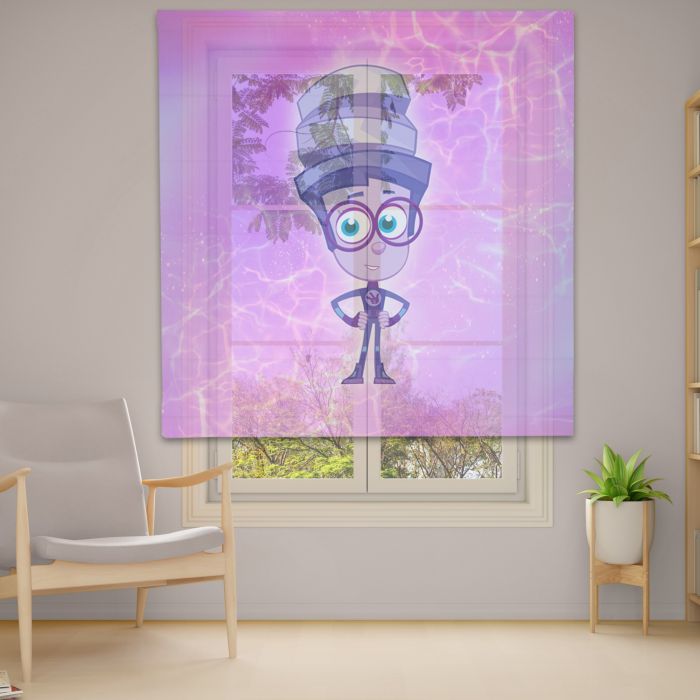 Римська штора з ланцюжковим карнизом Фотодрук 14-16 Тюль