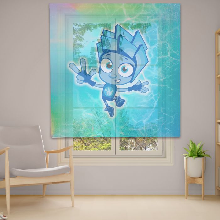 Римська штора з ланцюжковим карнизом Фотодрук 14-18 Тюль