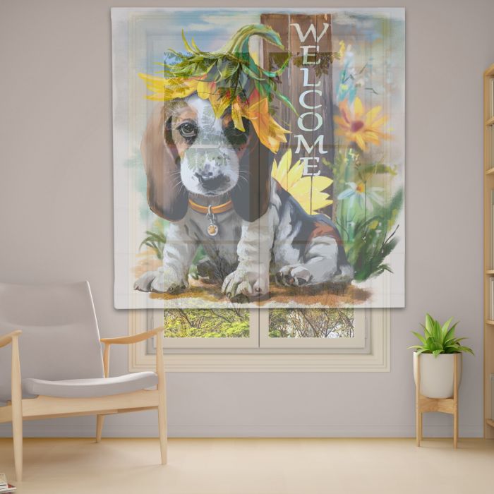 Римська штора з ланцюжковим карнизом Фотодрук 14-35 Тюль