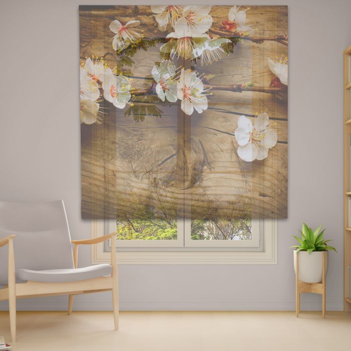 Римська штора з ланцюжковим карнизом Фотодрук 14-63 Тюль