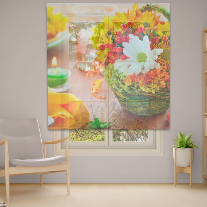 Римська штора з фотодруком Фотодрук 14-82 Тюль