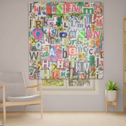 Римська штора з ланцюжковим карнизом Фотодрук 14-94 Тюль