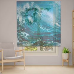 Римська штора з ланцюжковим карнизом Фотодрук 14-95 Тюль