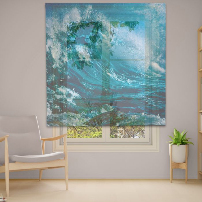 Римська штора з ланцюжковим карнизом Фотодрук 14-95 Тюль