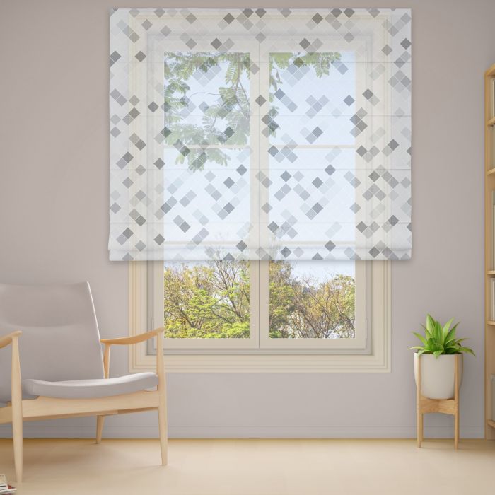 Римська штора з ланцюжковим карнизом Фотодрук 1-4 Тюль