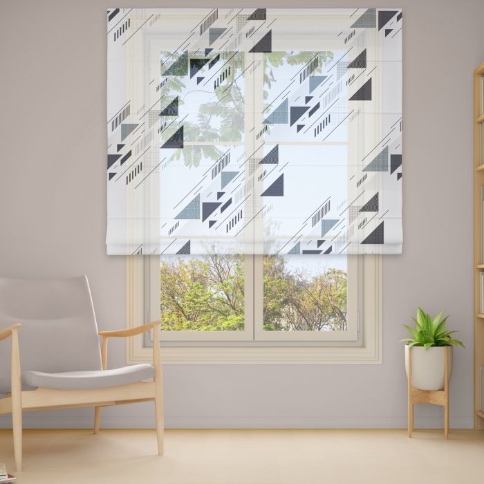 Римська штора з ланцюжковим карнизом Фотодрук 1-36 Тюль