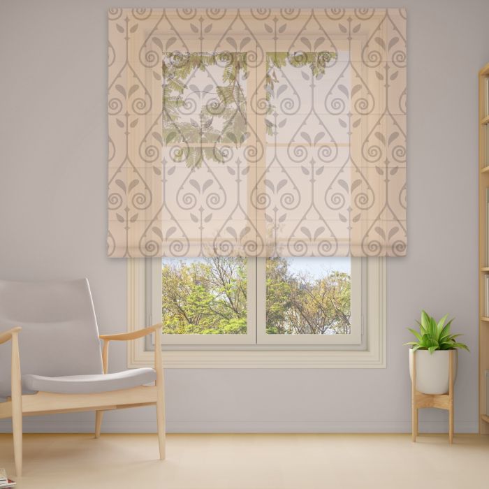 Римська штора з ланцюжковим карнизом Фотодрук 1-45 Тюль