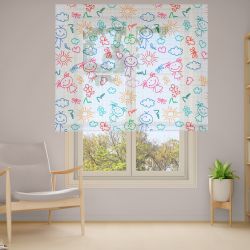 Римська штора з ланцюжковим карнизом Фотодрук 2-3 Тюль