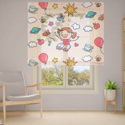 Римська штора з ланцюжковим карнизом Фотодрук 2-19 Тюль