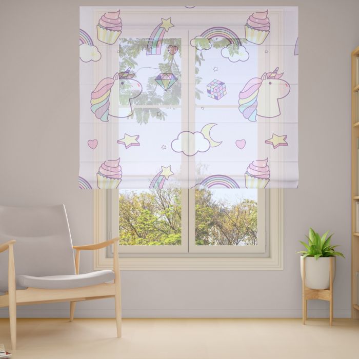 Римська штора з ланцюжковим карнизом Фотодрук 2-20 Тюль