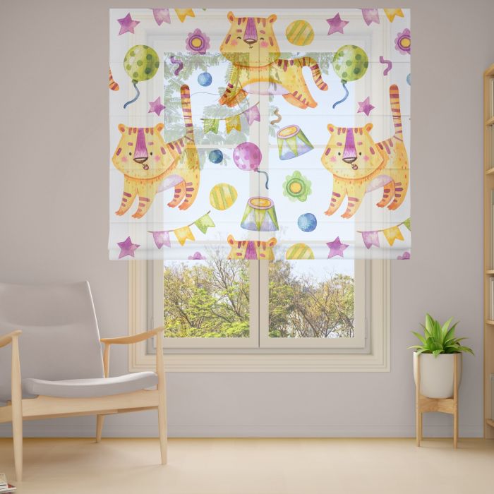 Римська штора з ланцюжковим карнизом Фотодрук 2-24 Тюль