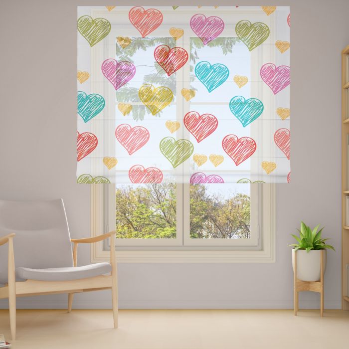 Римська штора з ланцюжковим карнизом Фотодрук 2-40 Тюль