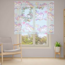 Римська штора з ланцюжковим карнизом Фотодрук 2-44 Тюль