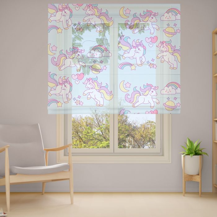 Римська штора з ланцюжковим карнизом Фотодрук 2-44 Тюль