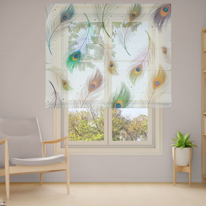 Римська штора з ланцюжковим карнизом Фотодрук 3-27 Тюль