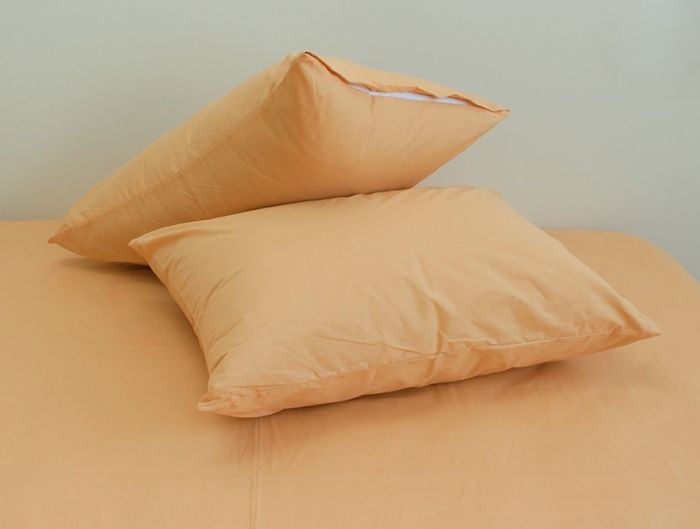 Комплект постільної білизни двоспальний наволочки 50*70см Ранфорс Apricot Cream