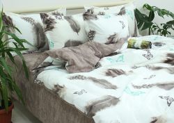 Комплект постільної білизни двоспальний Ранфорс R-T9149