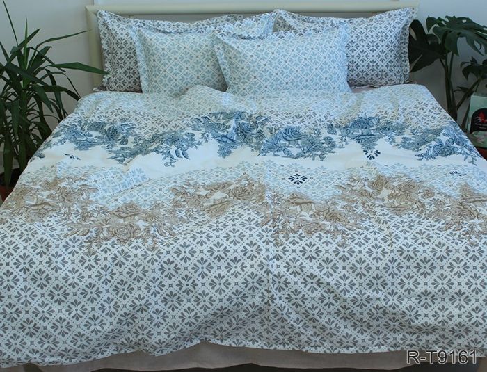 Комплект постільної білизни двоспальний наволочки 50*70см Ранфорс R-T9161