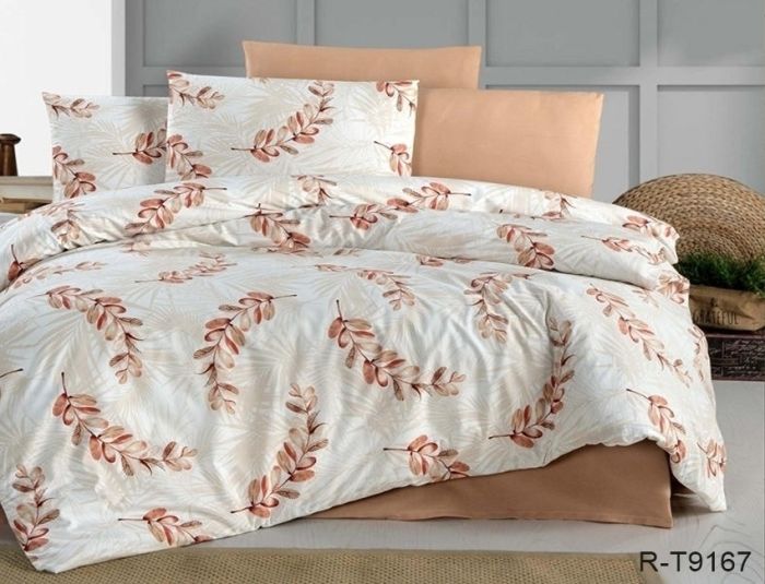 Комплект постільної білизни двоспальний наволочки 50*70см Ранфорс R-T9167