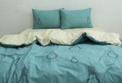 Комплект постільної білизни двоспальний Ранфорс R4214