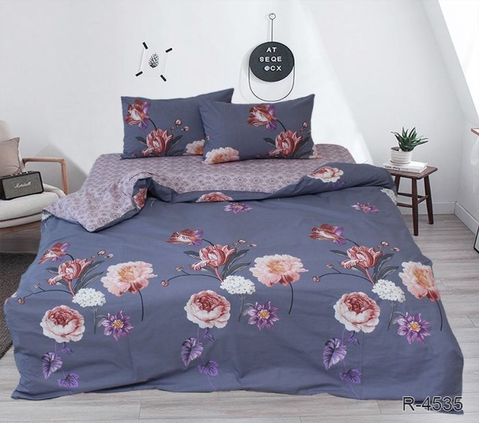 Комплект постільної білизни двоспальний наволочки 50*70см Ранфорс R4535