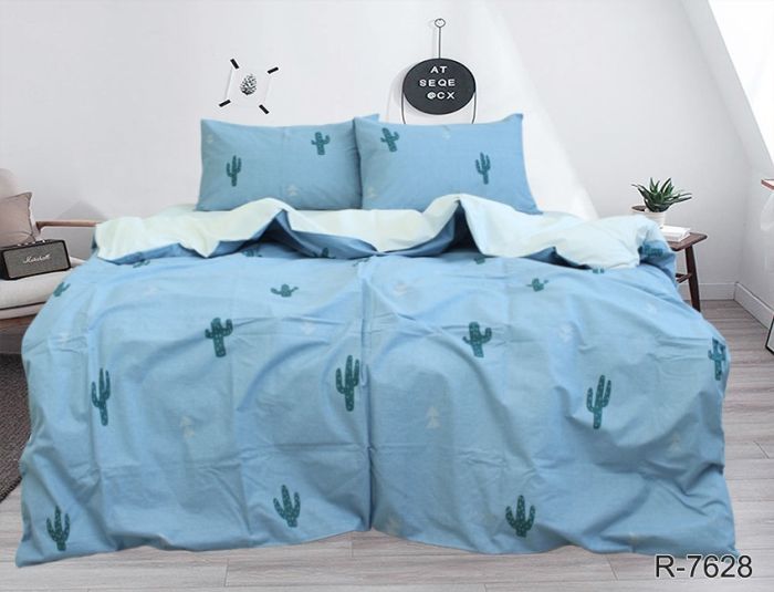 Комплект постільної білизни двоспальний наволочки 50*70см Ранфорс R7628