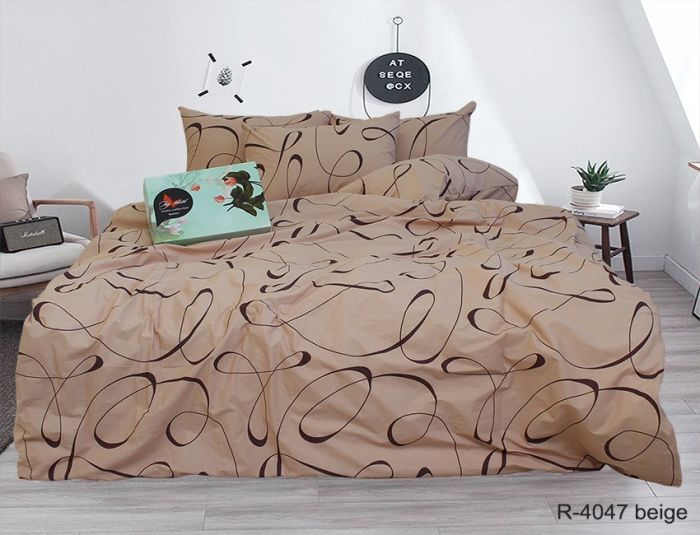 Комплект постільної білизни євро Ранфорс R4047beige