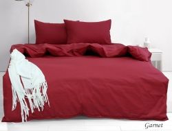 Комплект постільної білизни євро Ранфорс Garnet