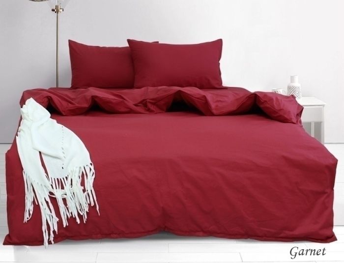 Комплект постільної білизни євро Ранфорс Garnet