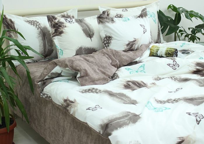 Комплект постільної білизни євро наволочки 50*70см Ранфорс R-T9149