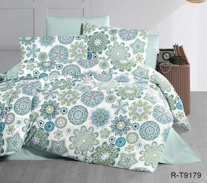 Комплект постільної білизни євро Ранфорс R-T9179