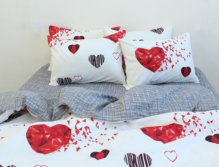 Комплект постільної білизни євро наволочки 50*70см Ранфорс R7634