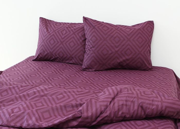 Комплект постільної білизни сімейний наволочки 50*70см Ранфорс R130Marsala