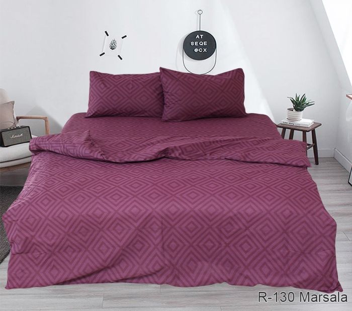 Комплект постільної білизни Ранфорс R130Marsala 2