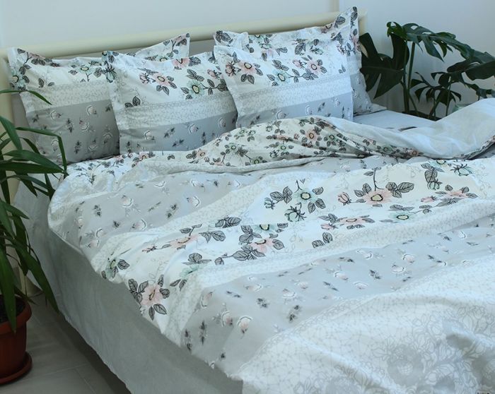 Комплект постільної білизни сімейний наволочки 50*70см Ранфорс R-T9146