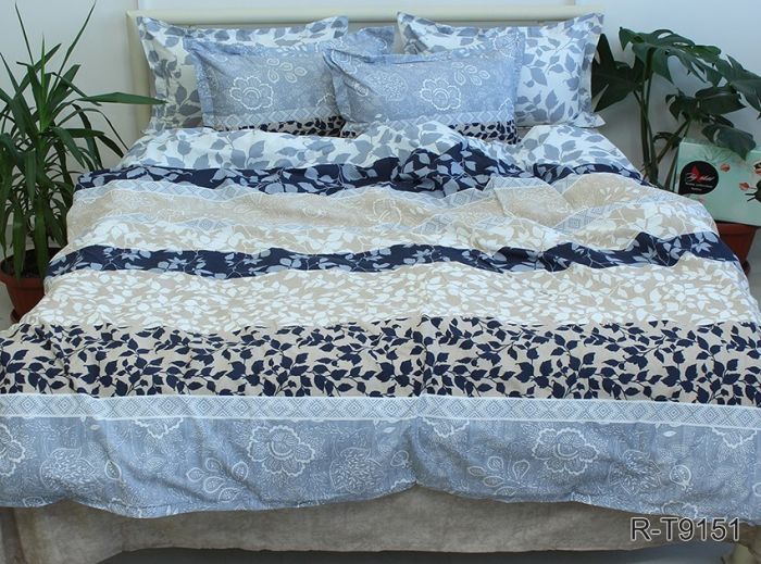 Комплект постільної білизни сімейний наволочки 50*70см Ранфорс R-T9151