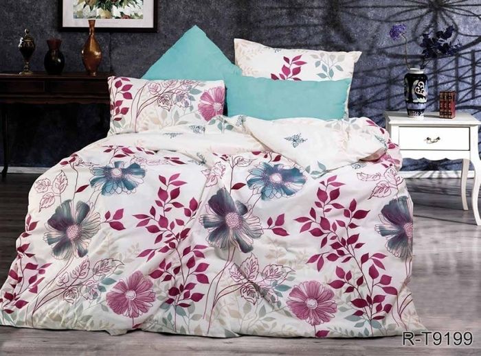 Комплект постільної білизни сімейний наволочки 50*70см Ранфорс R-T9199