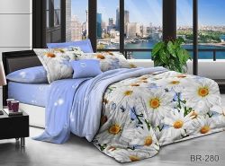 Комплект постільної білизни двоспальний наволочки 50*70см Поликоттон BR280