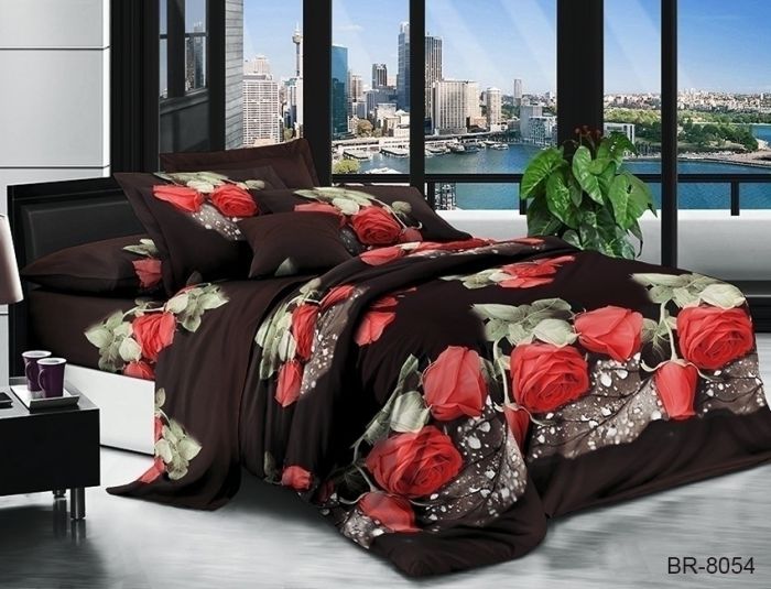 Комплект постільної білизни сімейний наволочки 50*70см Поликоттон BR8054